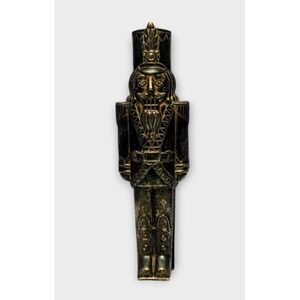 Vintage Metal Toy Soldier Nutcracker 8" X 2.25" Dept‎ 56 Works No Box Brass